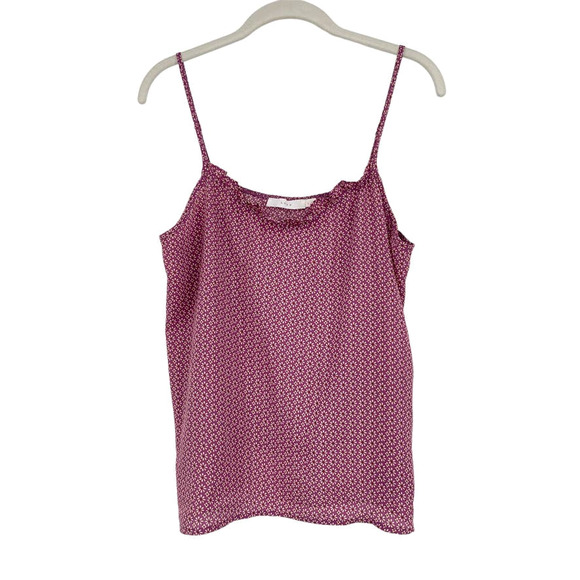 NEW - LUSH Camisole Tank Spaghetti Strap Top in Mauve Pink Geo - Size Large - Picture 1 of 8